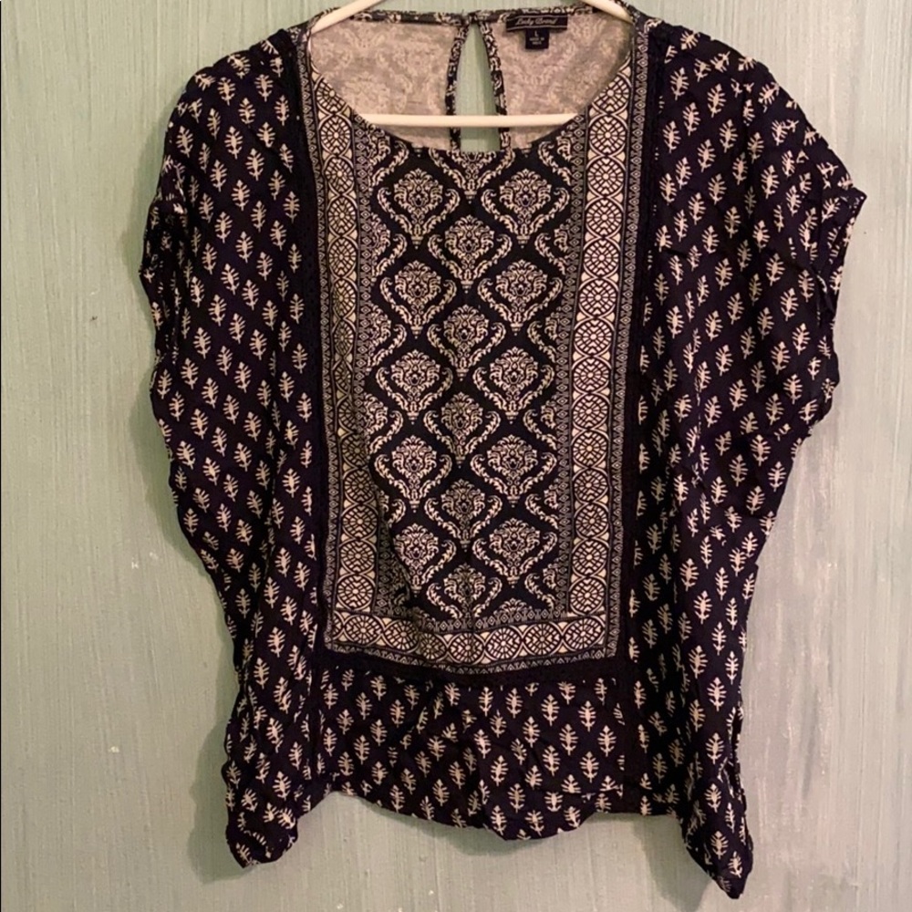 Lucky Brand Paisley Short sleeve blouse